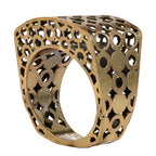 Circular Openwork Statement Ring