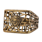 Sculptural Portrait Openwork Ring