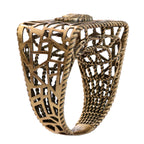 Sculptural Portrait Openwork Ring