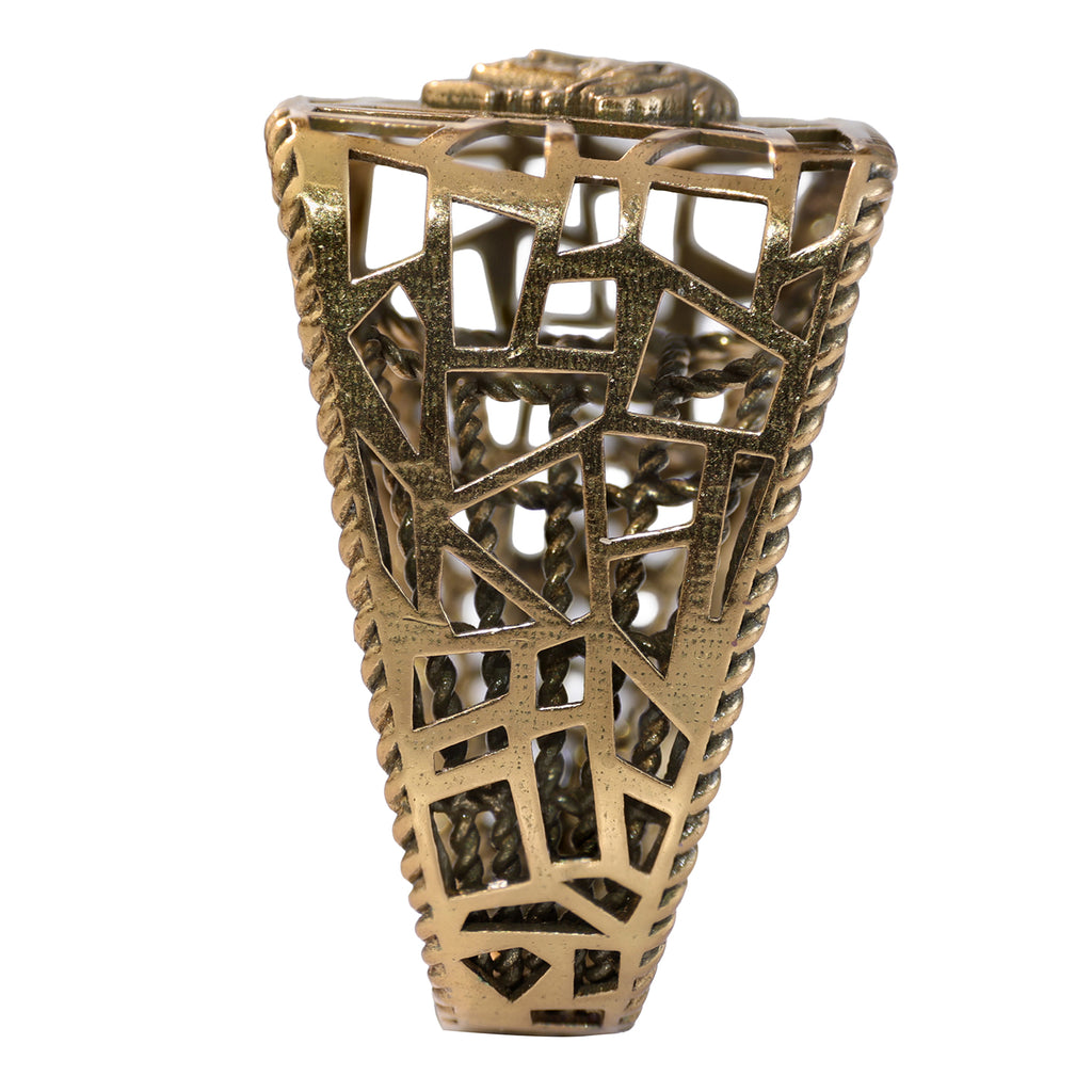 Sculptural Portrait Openwork Ring
