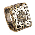 Sculptural Portrait Openwork Ring