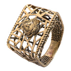 Sculptural Portrait Openwork Ring