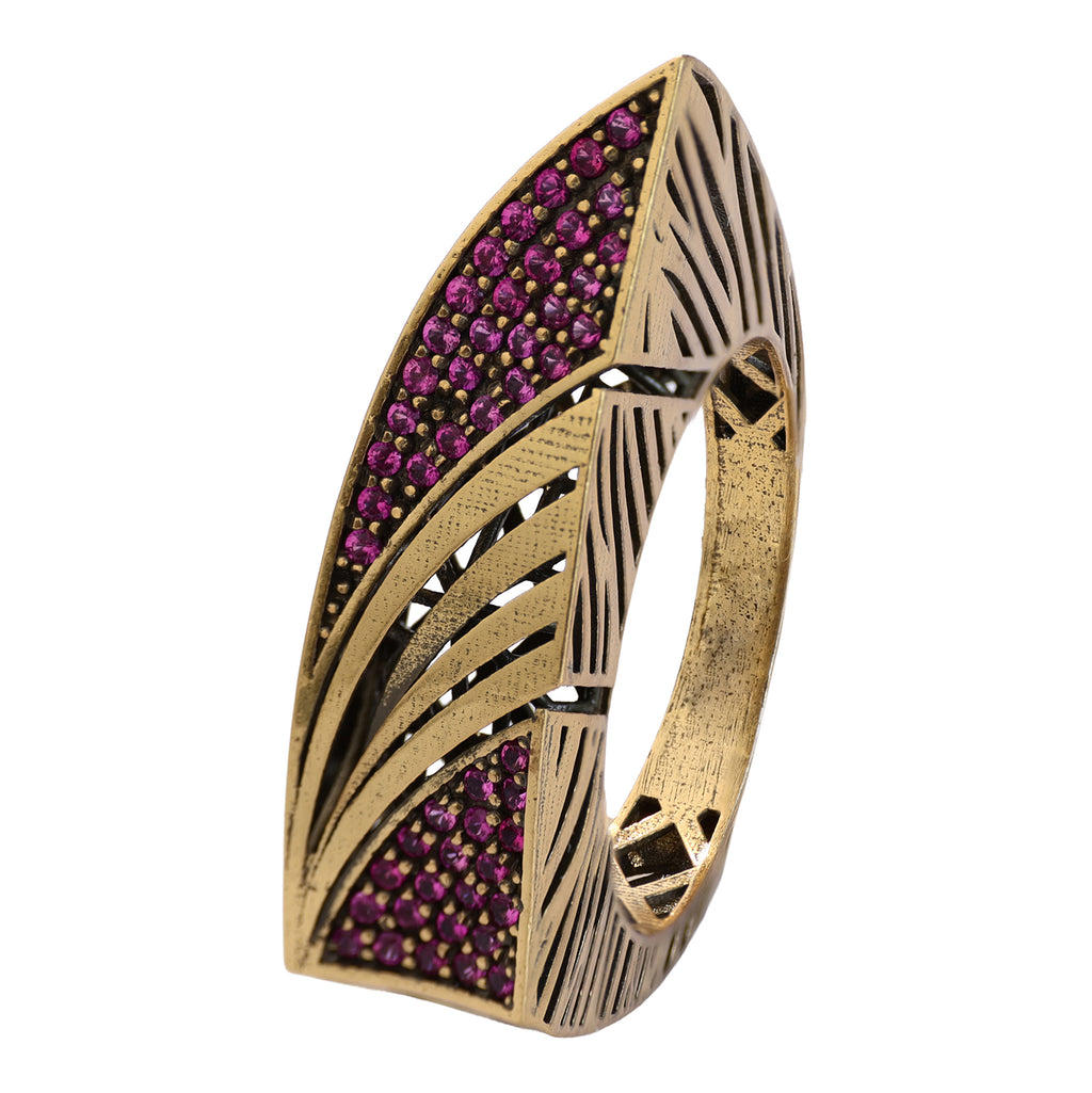 Winged Pavé Statement Ring