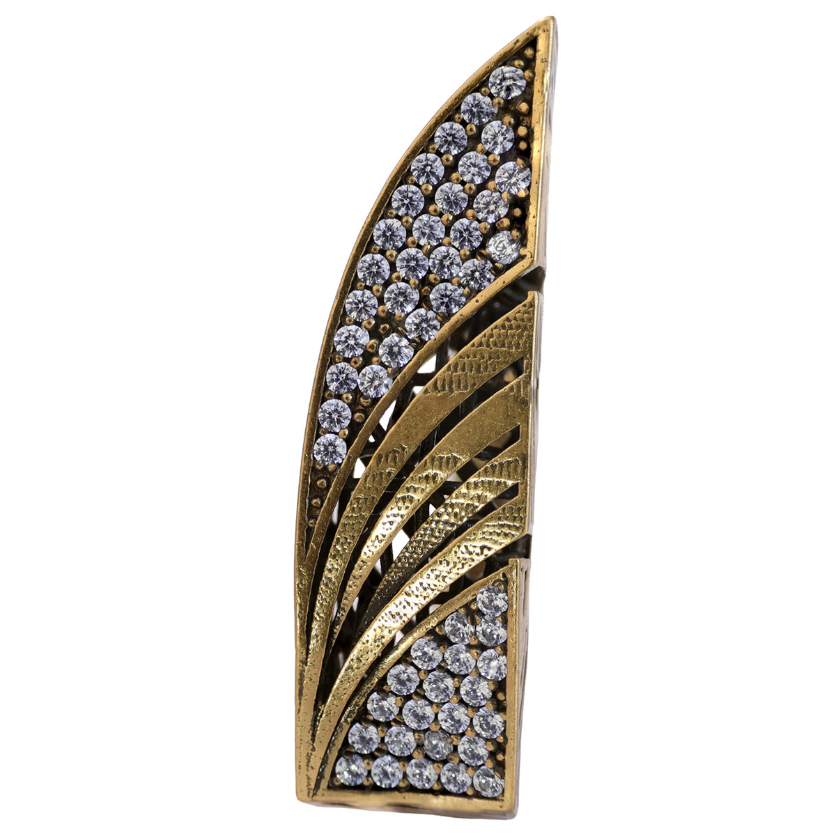 Feather Pavé Statement Ring