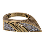 Feather Pavé Statement Ring