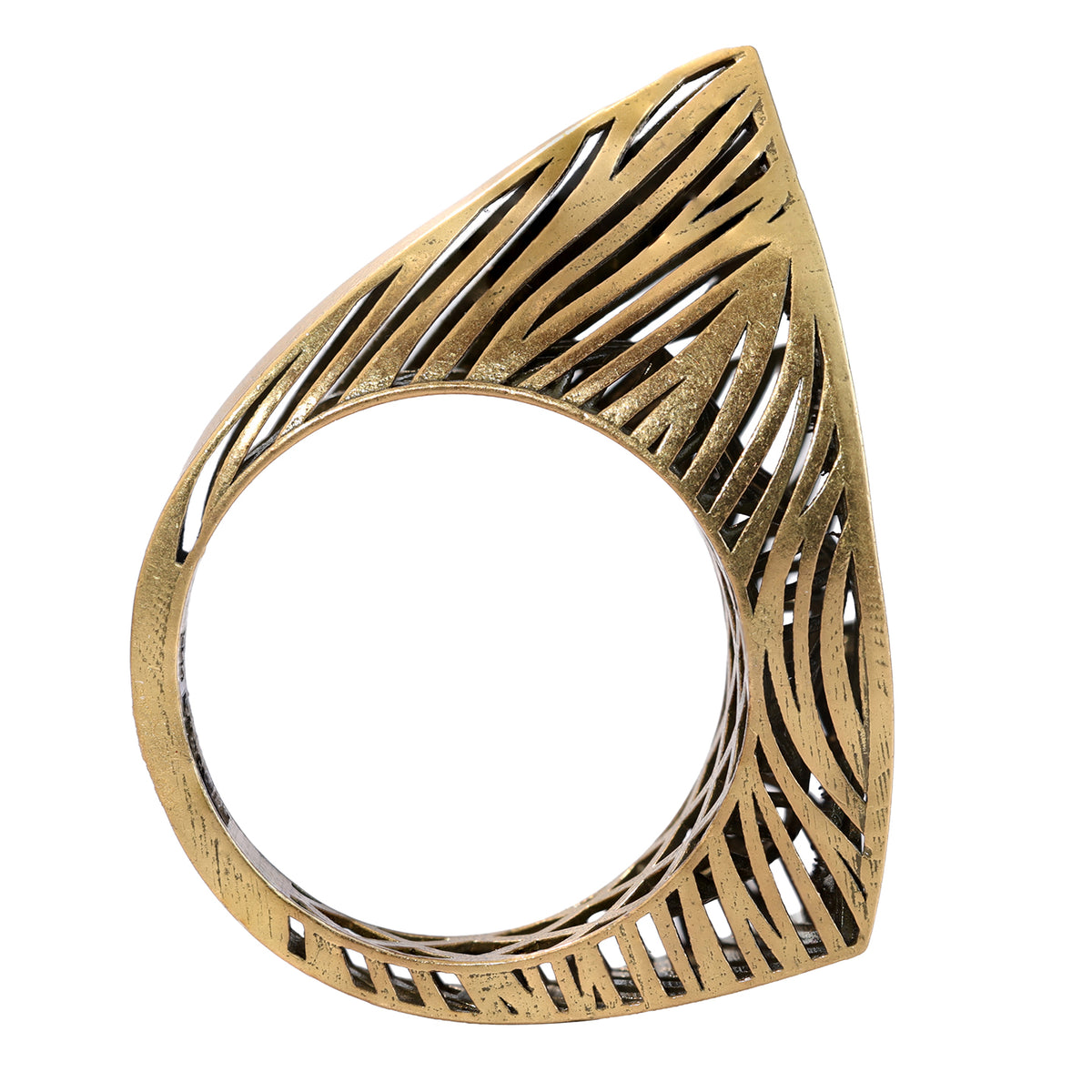 Feather Pavé Statement Ring