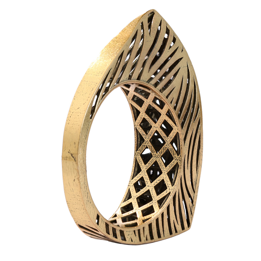 Feather Pavé Statement Ring