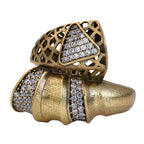 Ribbon Pavé Sculptural Statement Ring