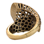 Ribbon Pavé Sculptural Statement Ring