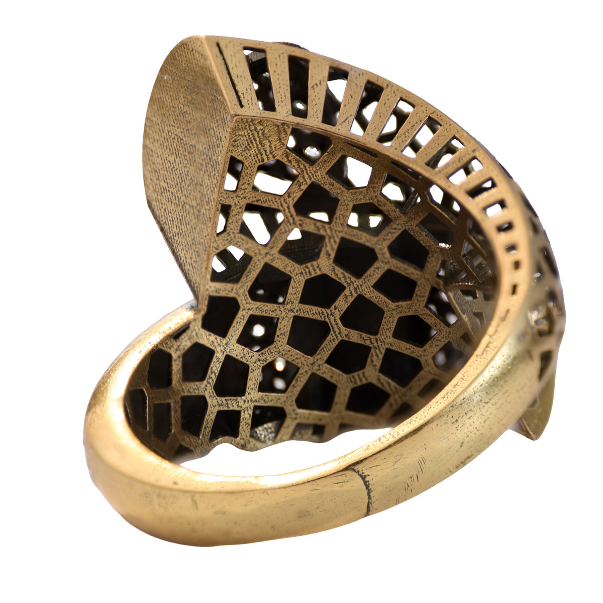 Ribbon Pavé Sculptural Statement Ring