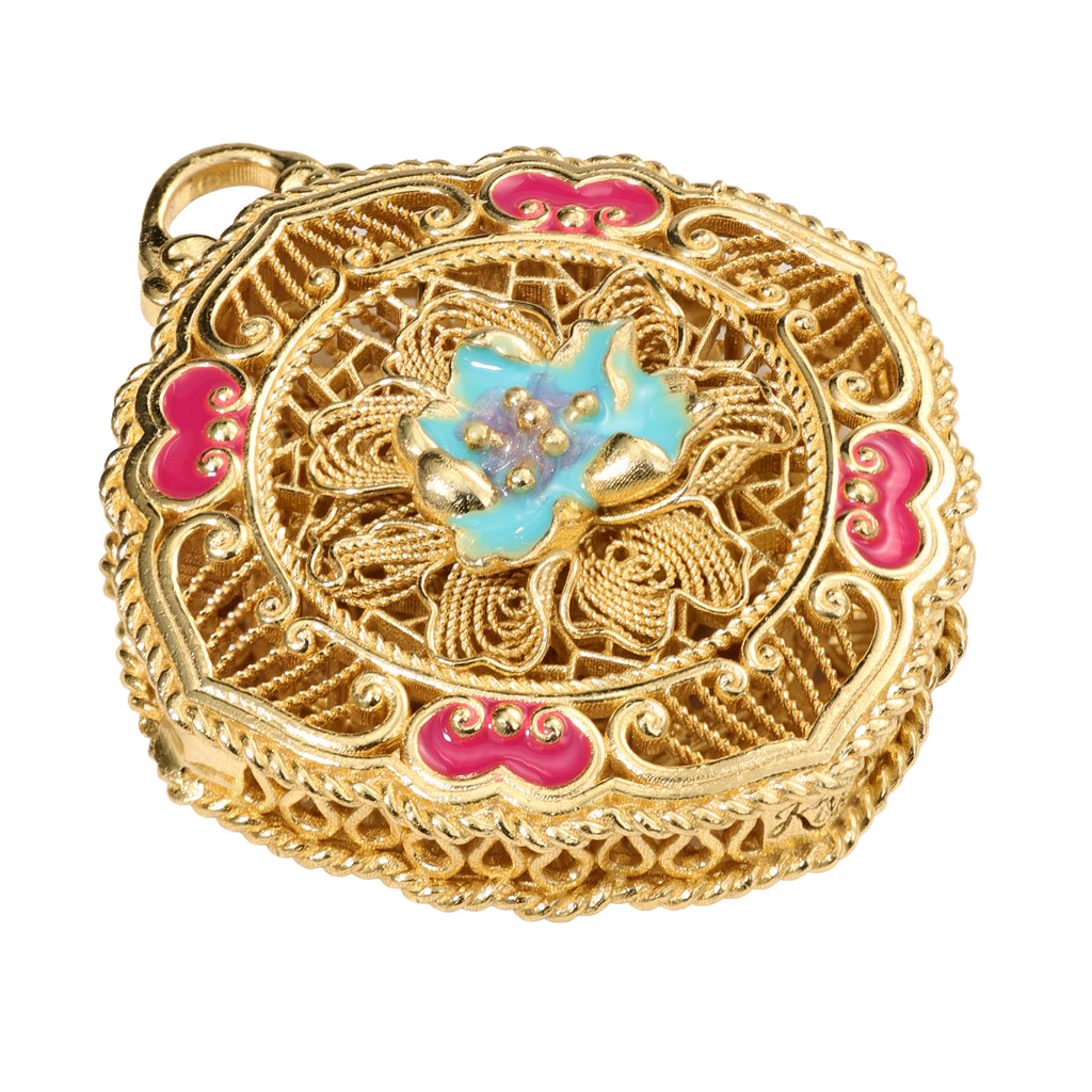 NE-PD-0079 Silver Double-Sided Pendant