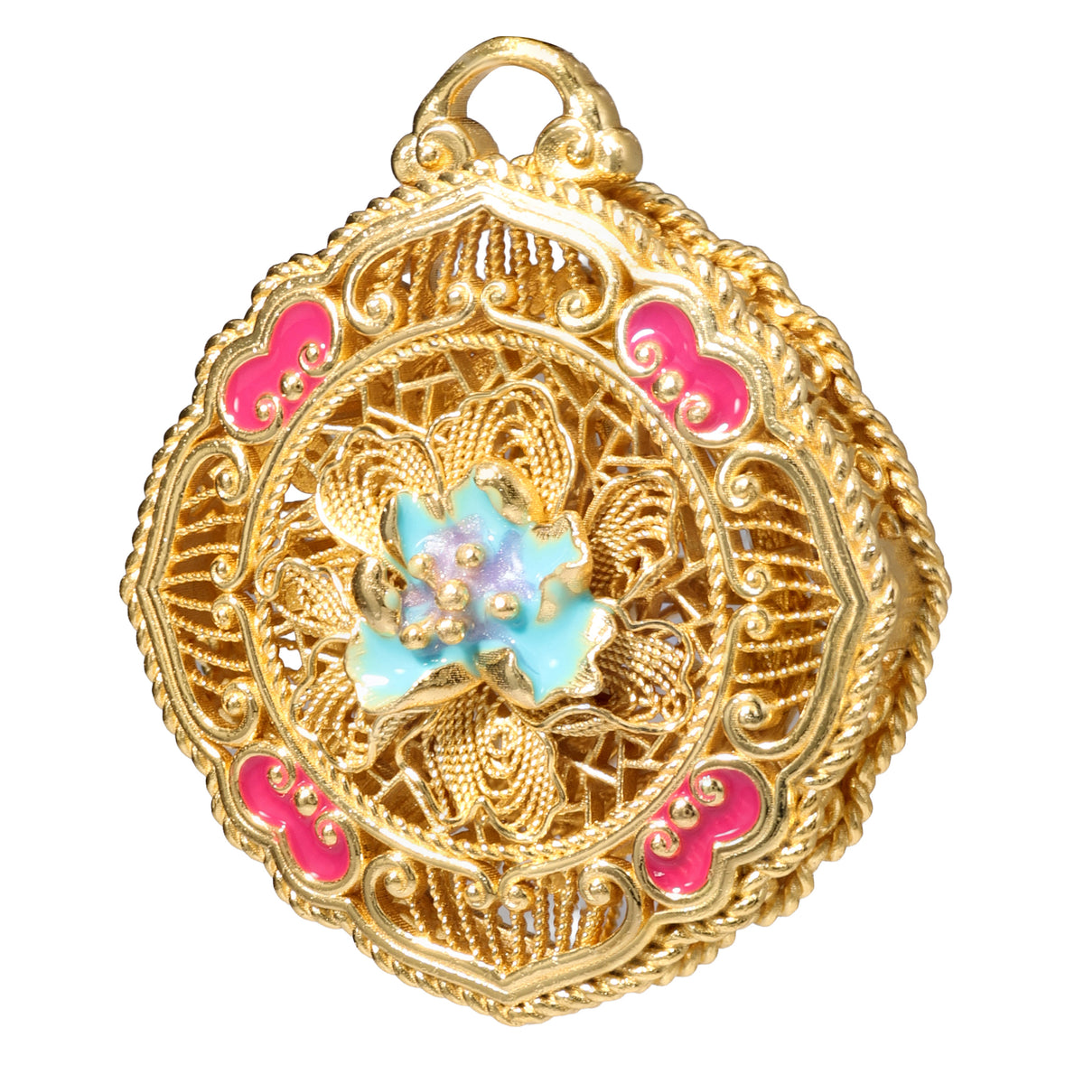 NE-PD-0079 Silver Double-Sided Pendant