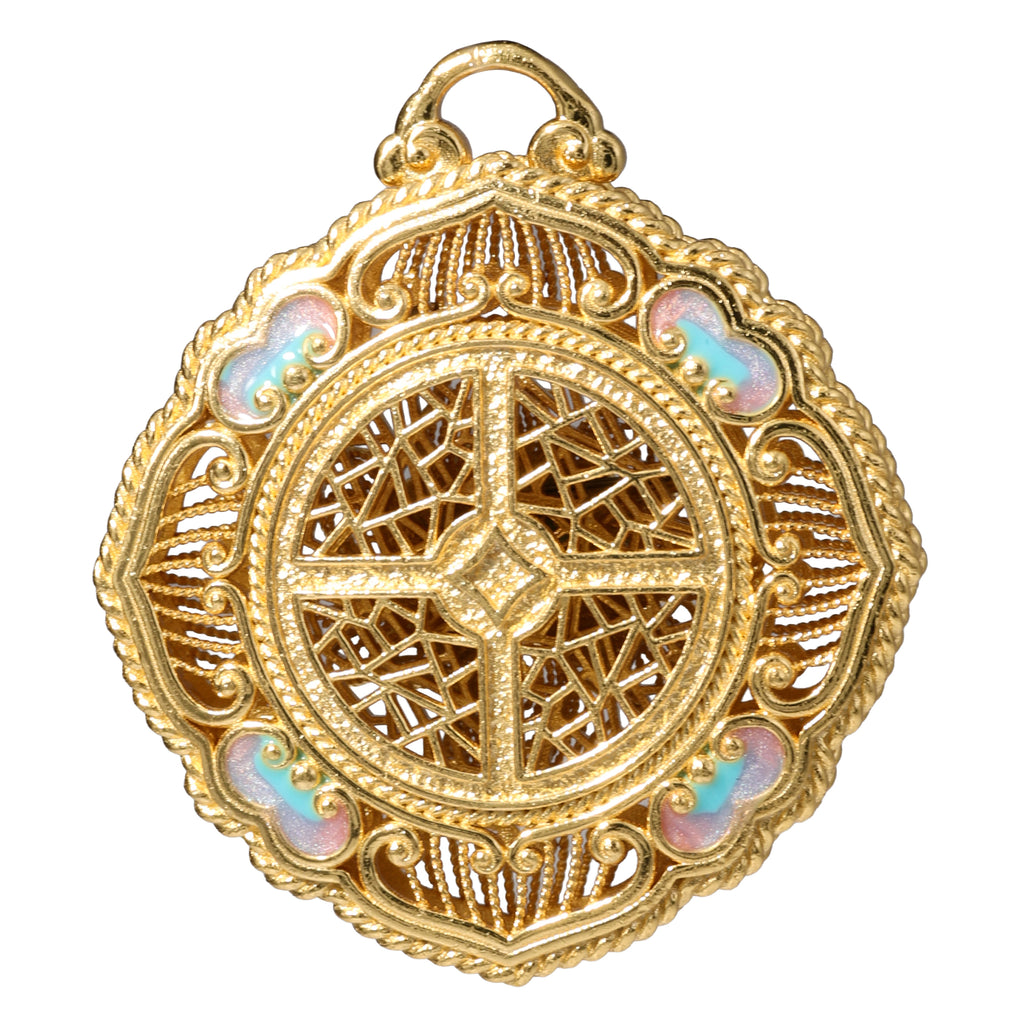 NE-PD-0079 Silver Double-Sided Pendant